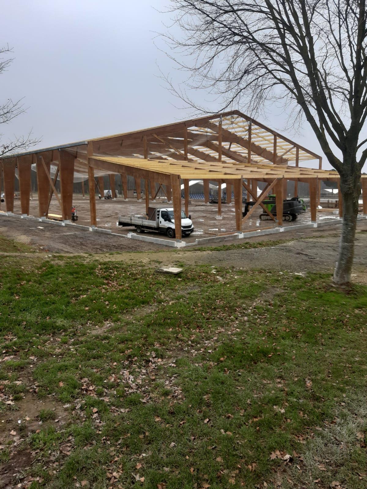 Charpente en laminé bois